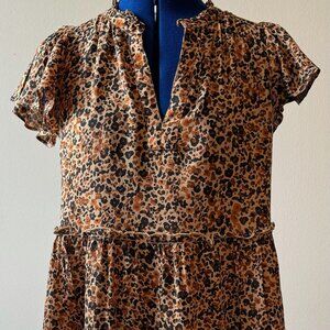 Anthropologie Animal Print Dress